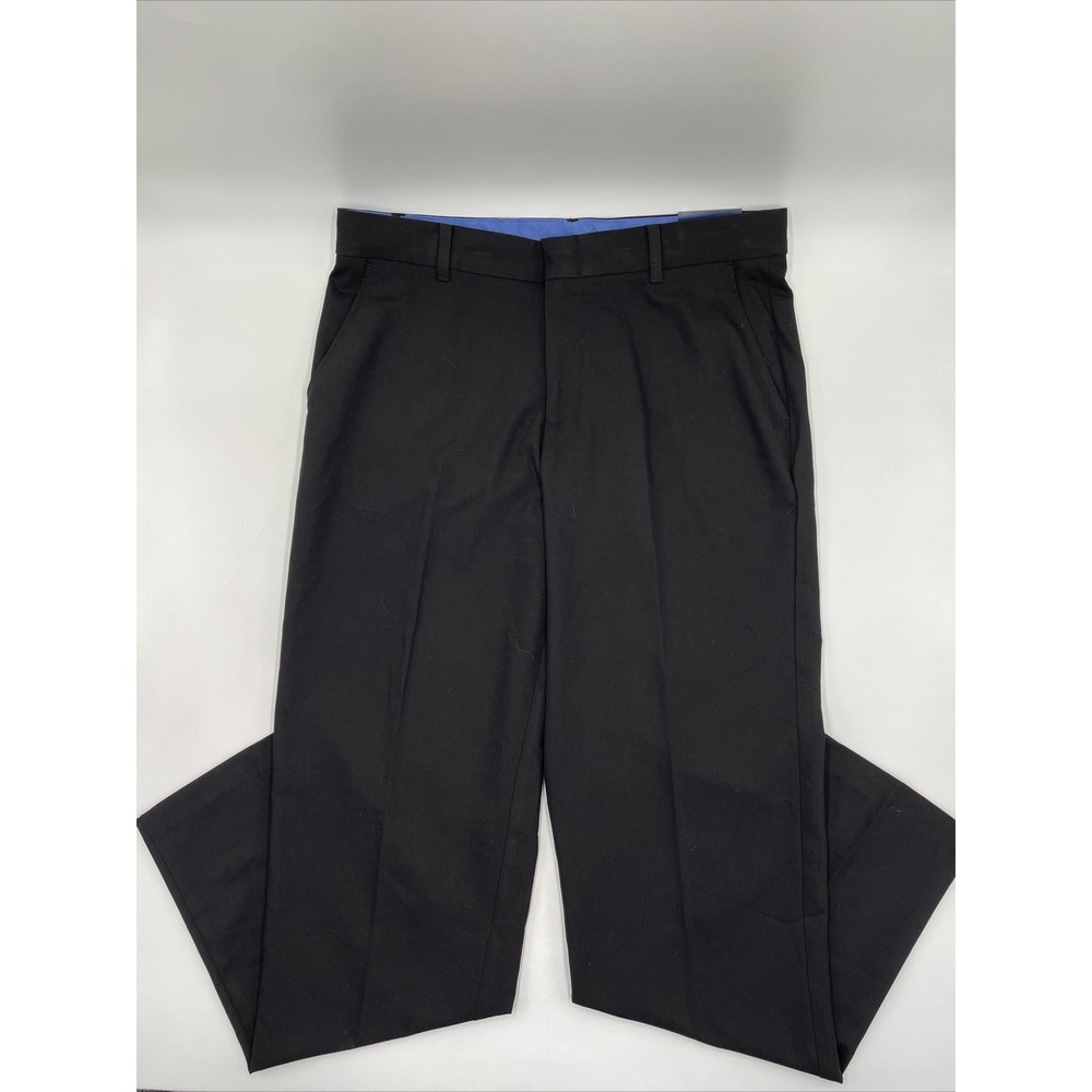 NWT IZOD Boys Size 18 Husky Black Flat Front Stretch C293